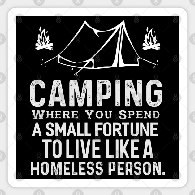 Camping Sticker by Dojaja